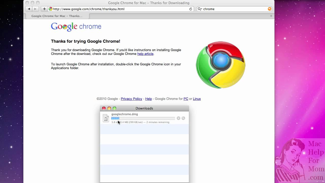Download google chrome for old macbook